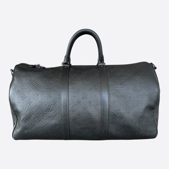 Louis Vuitton Black Monogram Shadow Keepall 50 - Picture 1 of 7